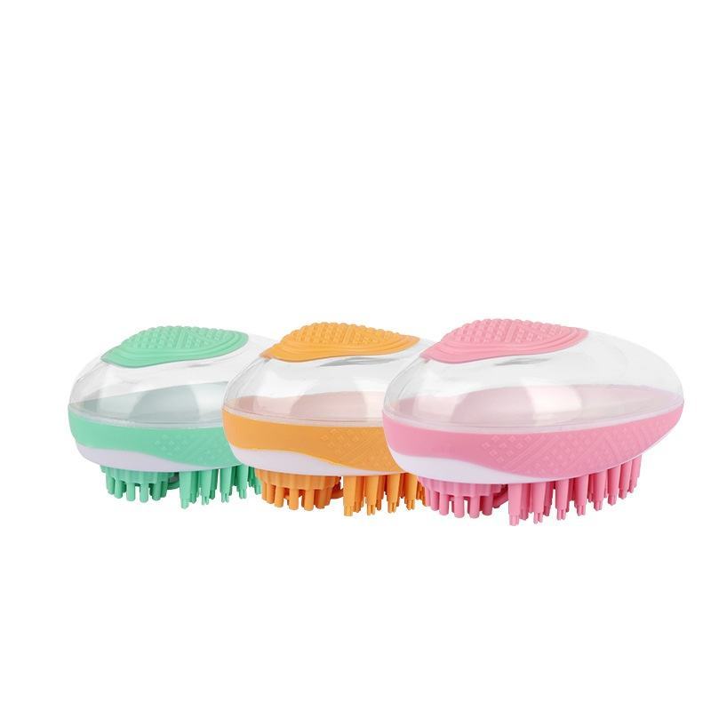 Dog/Cat Bath Brush 2-in-1 Pet SPA Massage Comb With Soft Silicone