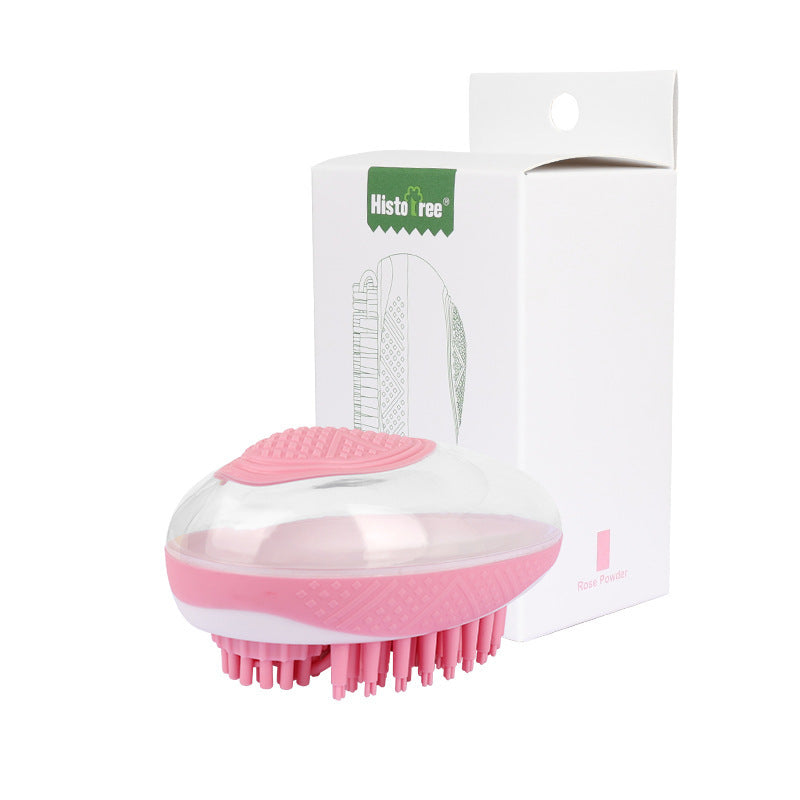 Dog/Cat Bath Brush 2-in-1 Pet SPA Massage Comb With Soft Silicone
