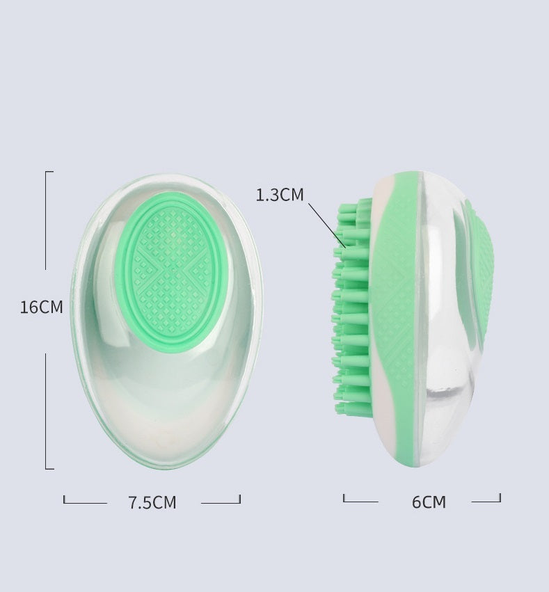 Dog/Cat Bath Brush 2-in-1 Pet SPA Massage Comb With Soft Silicone