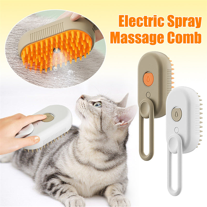 Cat/Dog Steam Brush 3 In 1 Electric Spray