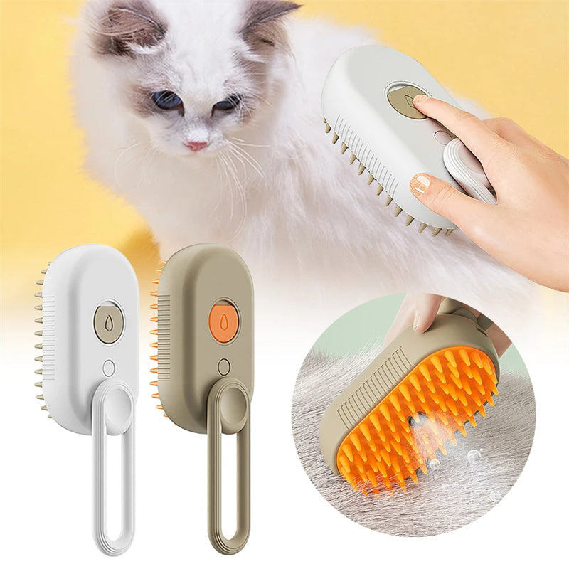 Cat/Dog Steam Brush 3 In 1 Electric Spray